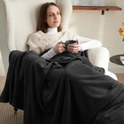 Soft Fleece Throw Blankets Plush Reversible All Seasons Bedding Throw Twin Queen