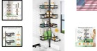 Bathroom Shower Caddy Tension Pole Organizer Rustproof 4-tier Corner Shelves