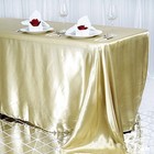 Champagne 90x156  Rectangle Satin Tablecloth Wedding Party Home Banquet Linens