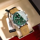 Luxury Men s Quartz Watch Chronograph Luminous Date Leather Wristwatch Military