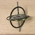 Vtg 1950s Gyroscope Metal Spinning Top Red Center Classic Antique Physics Toy