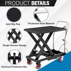 Hydraulic Lift Table Cart 500lbs Capacity 28 5  Manual Single Scissor Lift Table