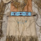 Fringe Dress   Native-inspired Beaded Western Cowgirl Gown   Leather Maxi