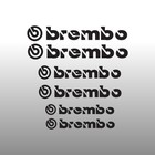 Brembo Straight Brake Caliper Decal Stickers Set Of 6 Vinyl Heat Resistant