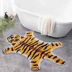 Seek4comfortable Tiger Shaped Rug Bath Mat For Bathroom Yellow Tiger Rugs Door