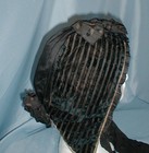 Antique Hood Sleigh Bonnet Hat Victorian 1860 Black Velvet