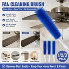 3-pack Fan Cleaning Brush With Bendable Microfiber Dust Cleaning Brush Tool