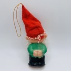 Vintage Christmas Ornament Rubber Elf Gnome Dwarf Pixie Cotton Beard 5   