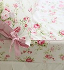 Yolley Vintage Rose Roses Pink Floral Print Pillowcases Lace Ruffles Bedding    