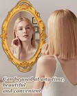 Xpxkj Gold Mirror Tray Vintage Vanity For Dresser 9 8 l X 14 w  