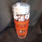 Vtg Cocktail Shaker Glass Barware Pourer Martini Manhattan Drinks Recipes As Is