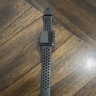 Apple Watch 42mm Space Gray Aluminum Case Black Silicone Band Touchscreen