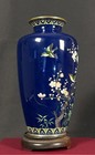 Antique Japanese Cloisonne Vase Fine Wire Birds Blossoms Early 20th C 7 25   