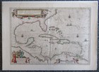 C  1635 Map Of The West Indies By Willem Janszoon Blaeu