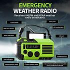 Hand Crank Weather Radio Emergency Solar Ipx3 5200mah Power Bank Charger Light
