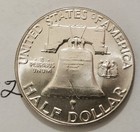 1960-p Franklin Half Dollar   Bright Uncirculated From Obw  Roll  90  Silver  2