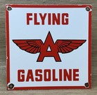 Vintage Flying A Gasoline Porcelain Sign Gas Station Motor Oil Winged A Garage