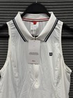 Nwt Wilson Women Sz M White 1 2 Zip Sleeveless Lightweight Collared Tennis Dress