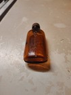 Amber Small  Capudine Medicine Antique Amber Glass  With Lid Excellent Condition