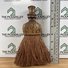 Vintage Figural Whisk Broom Man In Top Hat Carved Look Resin Handle 7 75 Inch