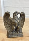 Colonial Virginia Vintage    1776    Eagle 6    Brass Wash Cast Iron Bookends 1965