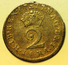 Mw32084 Great Britain Silver 2 Pence - 1 2 Groat 1717  George I   Km 550