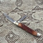 Vintage Camillus Pocke Knife 2 Blade No 14  Delrin Handles  Made In Usa