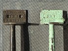 Pair Of Large Antique Cast Iron Jg Wilson Door Pull Handles   pat   d 1889   1890