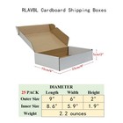 Rlavbl 9x6x2 Inches Shipping Boxes Set Of 25  White 9 X 6 X 2 Inches 