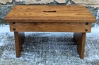 Vintage Antique Old Handmade Solid Wood Wooden Foot Step Stool Stand Seat Garden