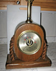 Old Vtg Carrington Nautical Table Lamp With Barometer Rope Block   Tackle