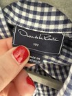 Boys Oscar De La Renta Blue And White Gingham Button Up Shirt Size 9-10