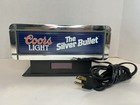 Vintage Coors Light The Silver Bullet Beer Cash Register Lighted Bar Sign Clock