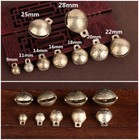 9 28mm Bronze Tibetan Brass Bells Beads Craft Charms Metal Ethnic With Loop New