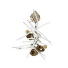 Pierre Cardin - 1985 White   Gold Bead Fringe Single Earring