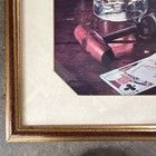 Anheuser-busch Framed Beer Advertising Print W  Stein   Playing Cards Breweriana