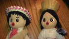 Antique Lot Of 2 Matching Dolls 10 Inch Handmade