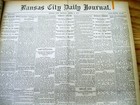 Lot Of 5 Rare Original 1885 Kansas City Journal Newspapers Missouri -130 Yrs Old