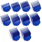 10pcs Magnetic Hair Clipper Guards Set  1 16  To 1  Guide Combs  Blue Compatible