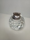 Vintage Crystal Faceted Cigarette Lighter Midcentury Mcm 1950 s 1960s Desk Table