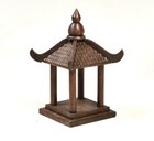 Natural Ebony Wood Pavilion Chinese Style Wooden Landscape Buildings Zen Decor