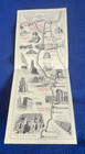 Hotel Vintage Travel  Brochure Flyer Cairo Egypt Pictoral Map Nile  Shepheard