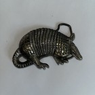 Vintage Armadillo Belt Buckle  1980   s Style Texas