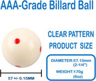 2-1 4  White Cue Balls For Pool Table 57 2mm Billiard White Ball red Or Blue 6 D