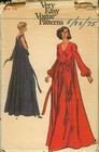 Vogue 2124 Vintage Retro 70s Loungewear Evening Length Pattern Reissue Of 9009