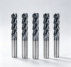 5pcs 4 Flute Solid Carbide End Mill 1 2  Shank 2 x4  Oal Tialn Coated Cnc Bit Us