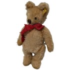 Steiff Original Teddy 7  Vintage Jointed Mohair Bear Germany W  Ear Button Flag