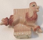 Vintage Ceramic Fashions Opco Pink Poodle Dog Makeup Tooth Brush Holder 