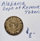 Alabama Department Of Revenue Token Fiber 1945-1946