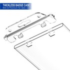 2 Pack Clear Id Badge Holder For Lanyard Hard Plastic 2 4 X 4 2 Inches 